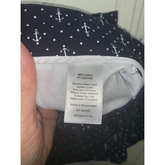 Talbots Women's‎ Petite Size 14P Navy Anchor Print Bermuda Shorts - Picture 5 of 8